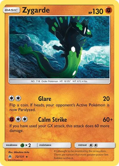 72/131 Zygarde Reverse Holo - Forbidden Light