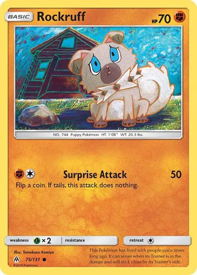 75/131 Rockruff Reverse Holo - Forbidden Light