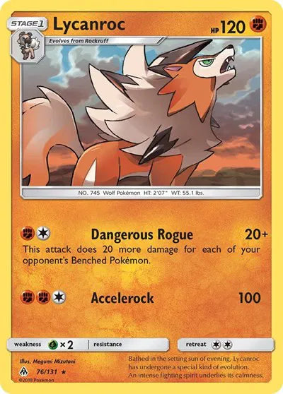 76/131 Lycanroc Reverse Holo - Forbidden Light