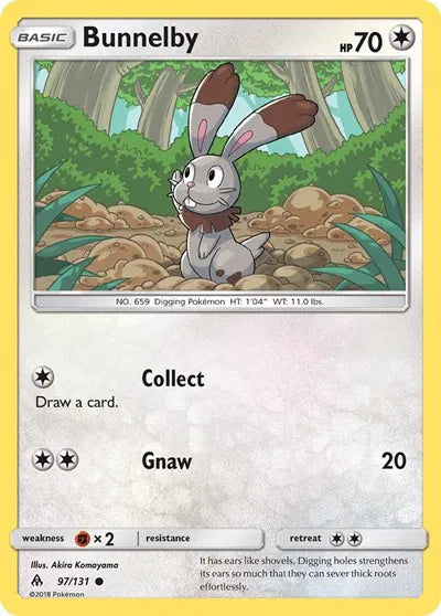 97/131 Bunnelby Reverse Holo - Forbidden Light