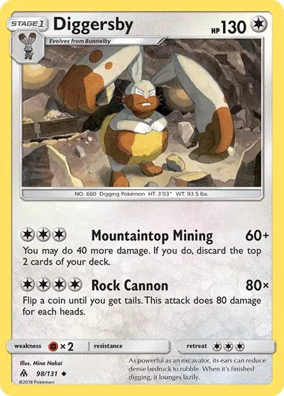 98/131 Diggersby Reverse Holo - Forbidden Light