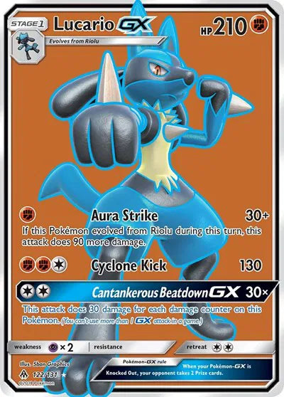 122/131 Lucario GX - Forbidden Light