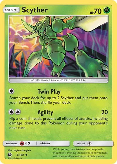 4/168 Scyther Reverse Holo - Celestial Storm
