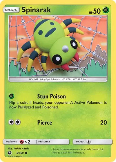 5/168 Spinarak Reverse Holo - Celestial Storm