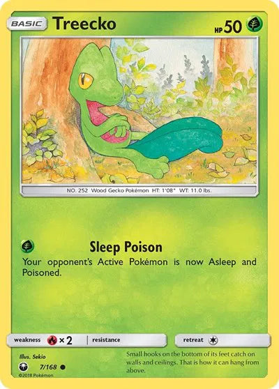 7/168 Treecko Reverse Holo - Celestial Storm