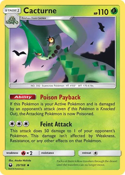 20/168 Cacturne Reverse Holo - Celestial Storm