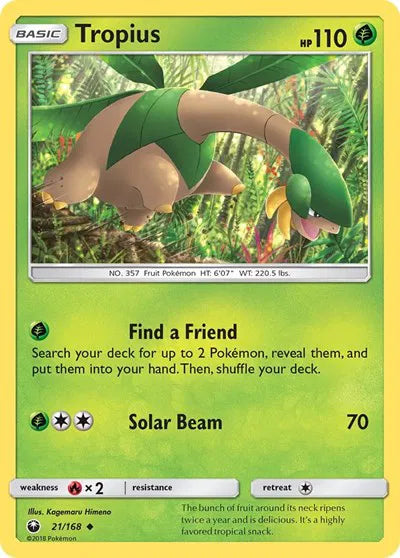 21/168 Tropius Reverse Holo - Celestial Storm