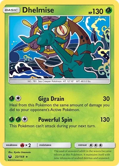 22/168 Dhelmise Reverse Holo - Celestial Storm
