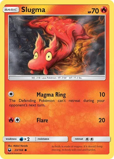 23/168 Slugma Reverse Holo - Celestial Storm