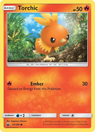 25/168 Torchic Reverse Holo - Celestial Storm
