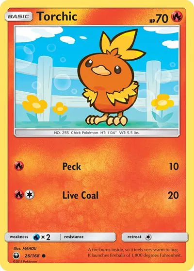 26/168 Torchic Reverse Holo - Celestial Storm
