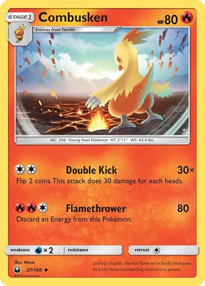 27/168 Combusken Reverse Holo - Celestial Storm