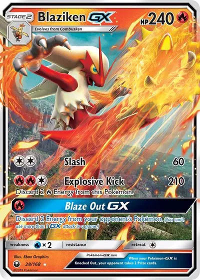 28/168 Blaziken GX - Celestial Storm