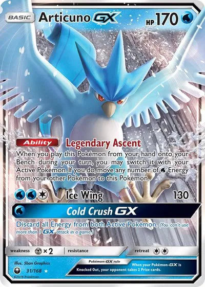 31/168 Articuno GX - Celestial Storm