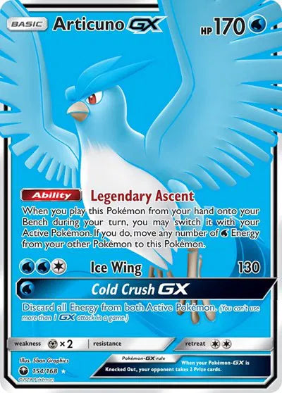 154/168 Articuno GX - Celestial Storm