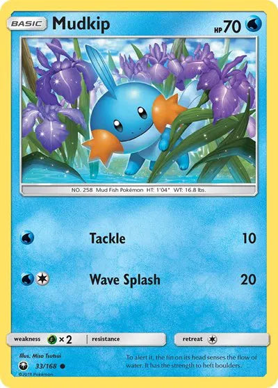 33/168 Mudkip Reverse Holo - Celestial Storm