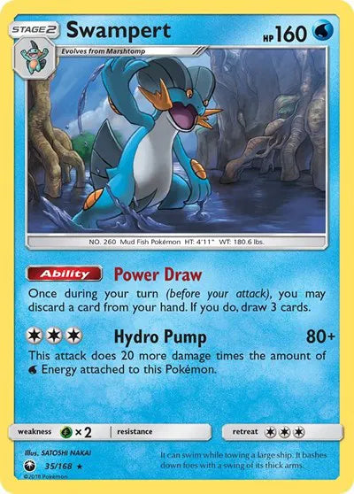 35/168 Swampert Reverse Holo - Celestial Storm