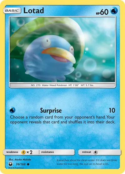 36/168 Lotad Reverse Holo - Celestial Storm