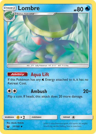 37/168 Lombre Reverse Holo - Celestial Storm