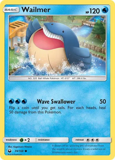 39/168 Wailmer Reverse Holo - Celestial Storm