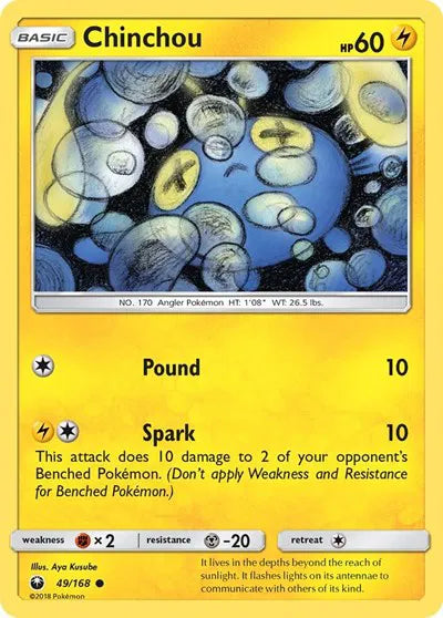 49/168 Chinchou Reverse Holo - Celestial Storm
