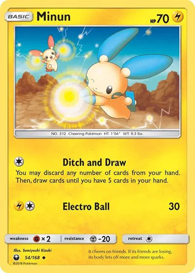 54/168 Minun Reverse Holo - Celestial Storm