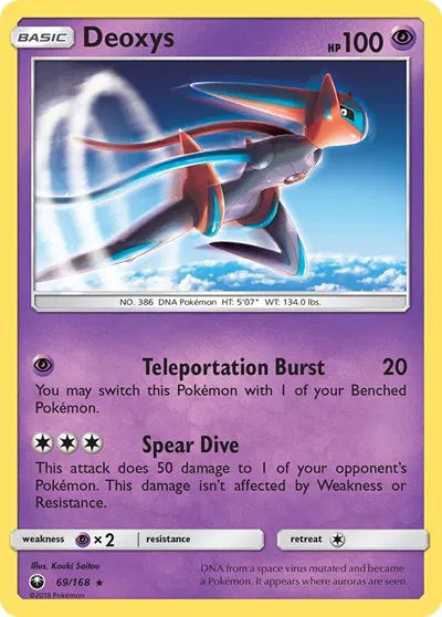 69/168 Deoxys Reverse Holo - Celestial Storm