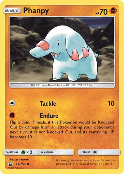 72/168 Phanpy Reverse Holo - Celestial Storm
