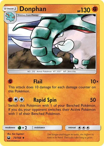 73/168 Donphan Reverse Holo - Celestial Storm