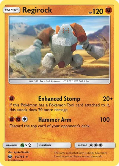 80/168 Regirock Reverse Holo - Celestial Storm
