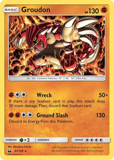 81/168 Groudon Reverse Holo - Celestial Storm