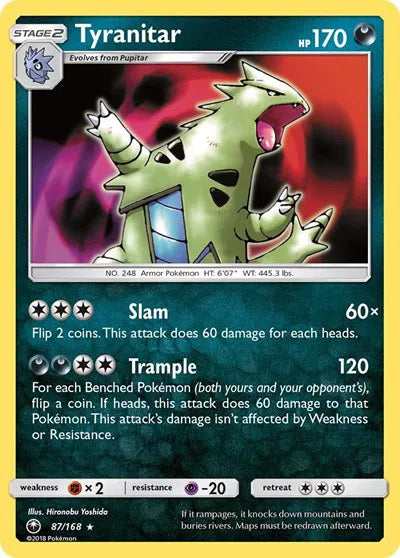 87/168 Tyranitar Reverse Holo - Celestial Storm