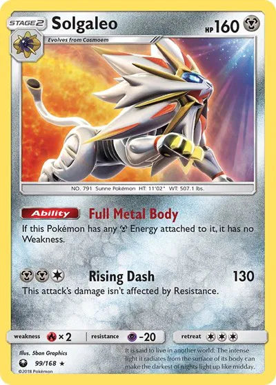 99/168 Solgaleo Reverse Holo - Celestial Storm