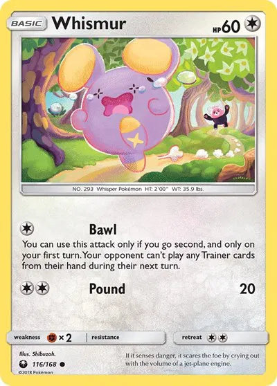 116/168 Whismur Reverse Holo
