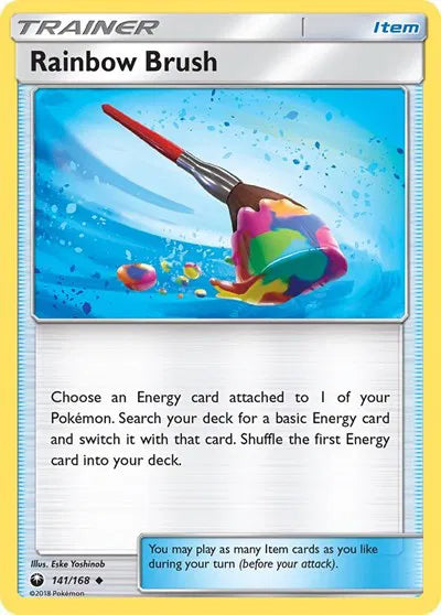 141/168 Rainbow Brush Reverse Holo - Celestial Storm