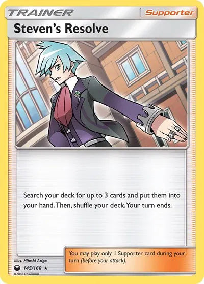 145/168 Steven's Resolve Reverse Holo - Celestial Storm