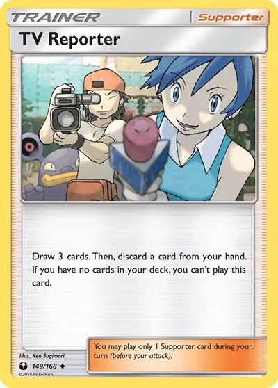 149/168 TV Reporter Reverse Holo - Celestial Storm