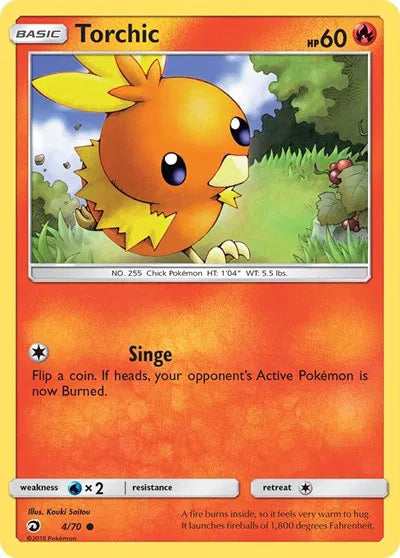 4/70 Torchic Reverse Holo - Dragon Majesty