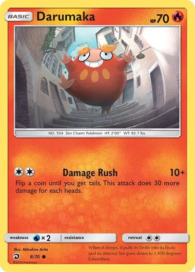 8/70 Darumaka Reverse Holo - Dragon Majesty