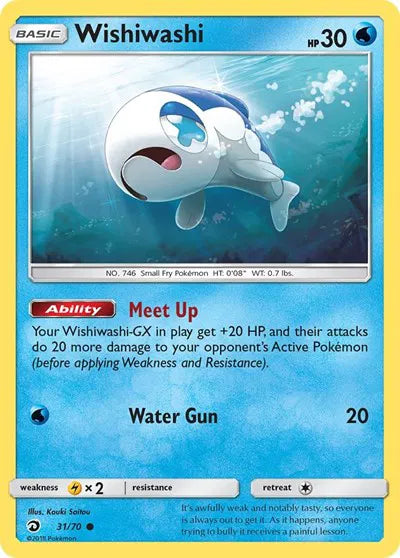 31/70 Wishiwashi Reverse Holo - Dragon Majesty