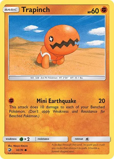 32/70 Trapinch Reverse Holo - Dragon Majesty