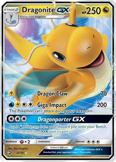 37/70 Dragonite GX - Dragon Majesty