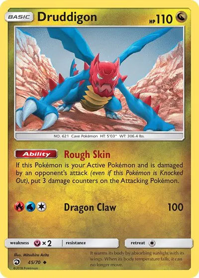 45/70 Druddigon Reverse Holo - Dragon Majesty