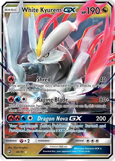 48/70 White Kyurem GX - Dragon Majesty