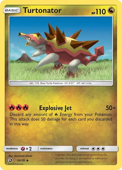 50/70 Turtonator Reverse Holo - Dragon Majesty