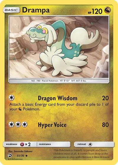 51/70 Drampa Reverse Holo - Dragon Majesty