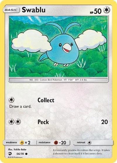 56/70 Swablu Reverse Holo - Dragon Majesty