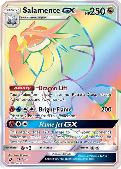 73/70 Salamence GX - Dragon Majesty