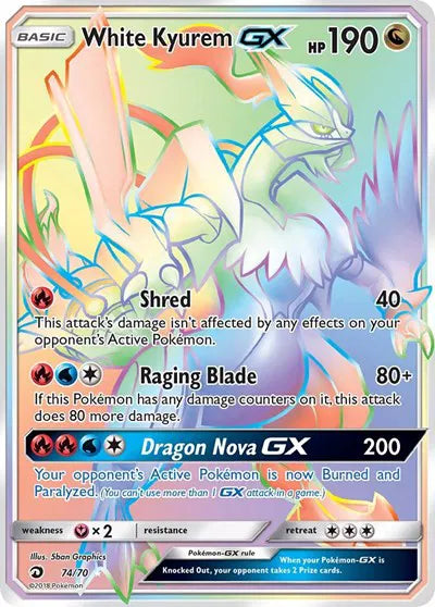 74/70 White Kyurem GX - Dragon Majesty
