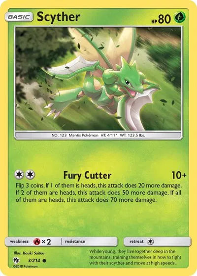 3/214 Scyther Reverse Holo - Lost Thunder